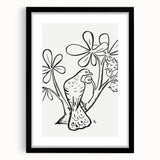 Expressionist Art - Pigeon on Chestnut Tree Abstract Wall Art