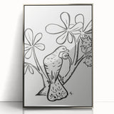 Expressionist Art - Pigeon on Chestnut Tree Abstract Wall Art
