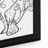 Expressionist Art - Pigeon on Chestnut Tree Abstract Wall Art