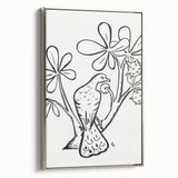 Expressionist Art - Pigeon on Chestnut Tree Abstract Wall Art