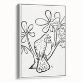 Expressionist Art - Pigeon on Chestnut Tree Abstract Wall Art