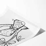 Expressionist Art - Pigeon on Chestnut Tree Abstract Wall Art