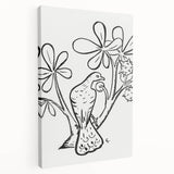 Expressionist Art - Pigeon on Chestnut Tree Abstract Wall Art
