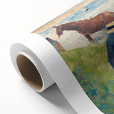 Impressionist Landscape Wall Art - Horse and Boats by Seurat Print