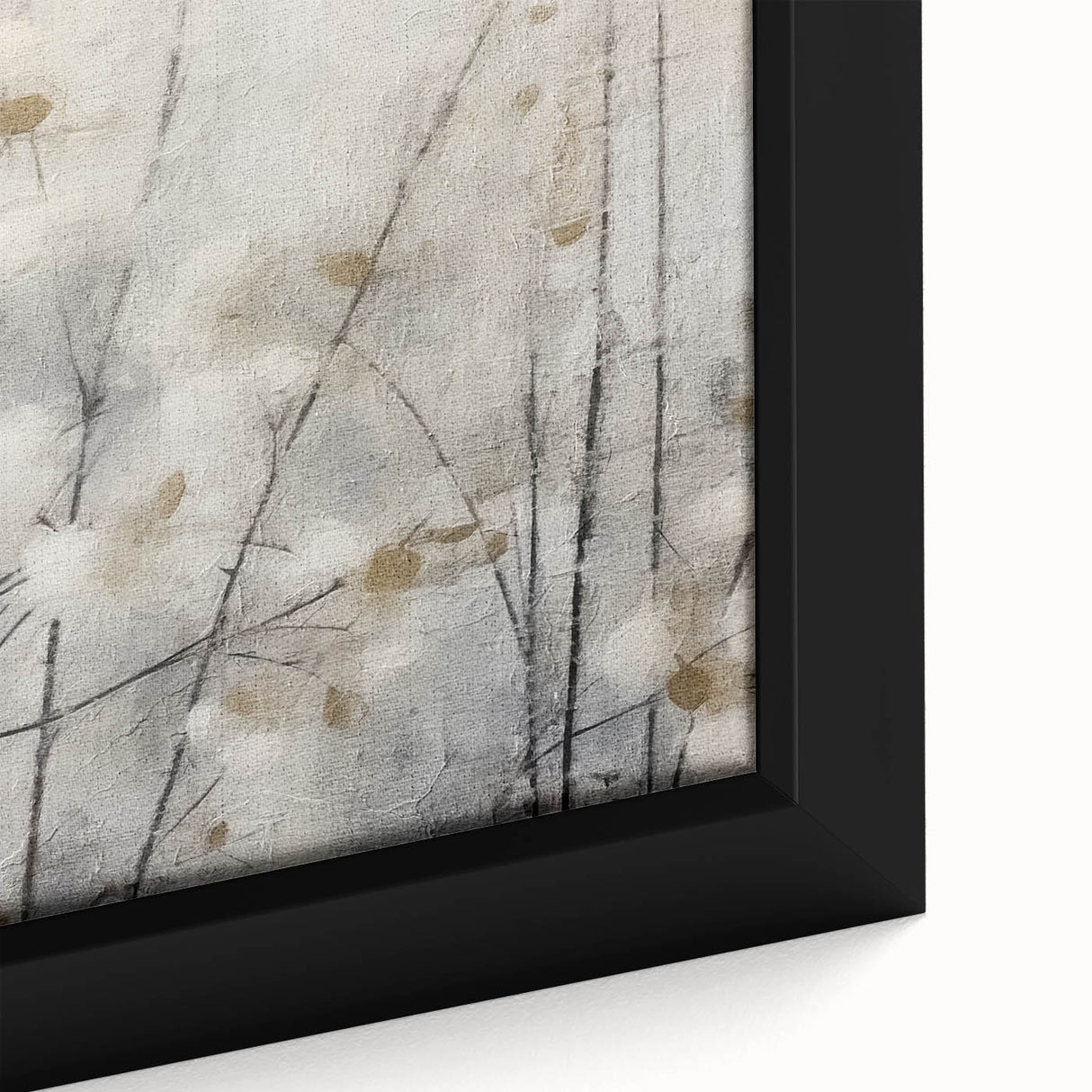 Elegant Gold & Gray Modern Wall Art – Living Room Canvas Print