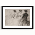 Black abstract figurative frame with a mat, showcasing a modern and artistic design, perfect for enhancing contemporary home decor aesthetics.