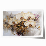 Abstract floral design rolled print featuring vibrant colors, intricate patterns, and a modern aesthetic, ideal for home decor or art enthusiasts, packaged in a protective tube.