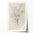Abstract floral rolled print showcasing vibrant colors and intricate patterns, elegantly packaged in a durable cardboard tube for safe delivery. Ideal for modern home decor and art enthusiasts.