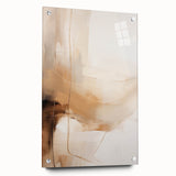 Abstract minimalist wall art displayed in a sleek acrylic frame, showcasing a vibrant color palette and geometric design. The artwork is accented with decorative pins, enhancing its modern aesthetic. Ideal for contemporary home decor.