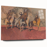 Expressionist Art - Riders on Horses Abstract Expressionism Wall Art