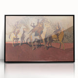Expressionist Art - Riders on Horses Abstract Expressionism Wall Art