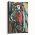 Boy in a Red Waistcoat - Classic Portrait Art with Bold Colors