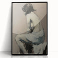Abstract figurative wall art framed in black acrylic, showcasing vibrant colors and dynamic shapes, perfect for modern decor and artistic expression.