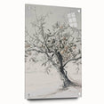 Abstract floral acrylic artwork displayed from the side, showcasing vibrant colors and intricate details, secured with decorative pins for an elegant presentation.