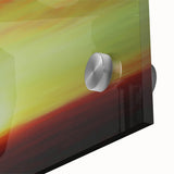 Abstract landscape design featuring vibrant colors and fluid shapes, printed on acrylic glass. The artwork showcases a modern aesthetic, perfect for contemporary home decor.