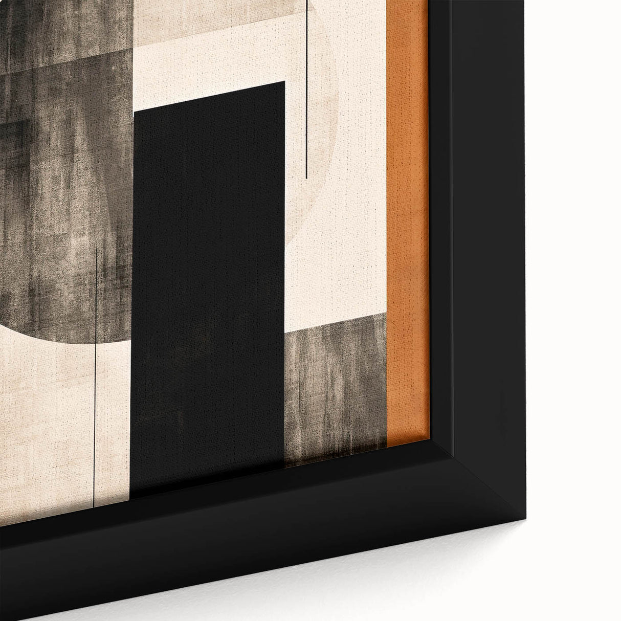 Abstract minimalist wall art design in a framed canvas, showcasing soft pastel colors and geometric shapes, perfect for modern home decor and artistic expression.