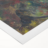 Expressionist Art - Poachers Abstract Expressionism Wildlife Wall Art