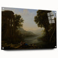 Classical Realism Art Print of Goat Herders by Riverside Temple Ruins