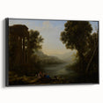 Classical Realism Art Print of Goat Herders by Riverside Temple Ruins
