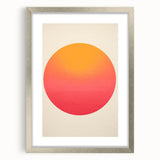 Framed and Canvas Dining Room Art - Sunset Gradient Circle