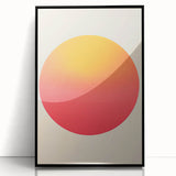 Framed and Canvas Dining Room Art - Sunset Gradient Circle