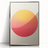 Framed and Canvas Dining Room Art - Sunset Gradient Circle