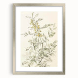 Abstract floral design framed in silver with a mat, showcasing vibrant colors and intricate patterns, ideal for modern decor and art enthusiasts.