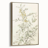 Framed canvas artwork showcasing elegant abstract floral designs in vibrant colors with a luxurious gold frame, perfect for modern home décor.