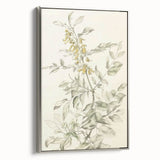 Framed canvas artwork showcasing abstract floral designs in vibrant colors, set in a sleek silver frame, ideal for modern home decor.