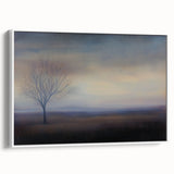 Framed abstract landscape canvas artwork showcasing vibrant colors and unique textures, displayed from a side view against a neutral background. Perfect for modern home decor.
