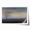 Abstract landscape rolled print showcasing vibrant blue and green hues, featuring a modern artistic design that evokes a serene natural scene, ideal for home decor.