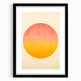 Abstract minimalist wall art featuring a black frame and mat, showcasing geometric shapes and soft hues, perfect for modern home decor and aesthetic appeal.