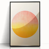 Framed abstract minimalist wall art featuring a black and white design, showcased from a front view, perfect for modern interior decor.