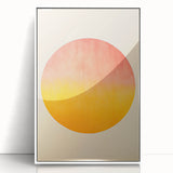 Framed abstract minimalist wall art with a white background and elegant geometric patterns, showcasing a modern design that enhances contemporary decor.