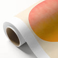 Abstract minimalist wall art on rolled canvas, showcasing soft earth tones and geometric patterns, elegantly packaged in a durable cardboard tube for easy display and protection. Ideal for modern home decor.