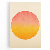 Abstract minimalist wall art on stretched canvas, showcasing soft pastel colors and geometric shapes, perfect for modern home decor and artistic spaces.
