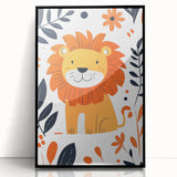 Playful Lion Wall Art - Girls Room & Nursery Safari Decor