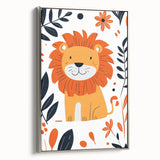 Playful Lion Wall Art - Girls Room & Nursery Safari Decor
