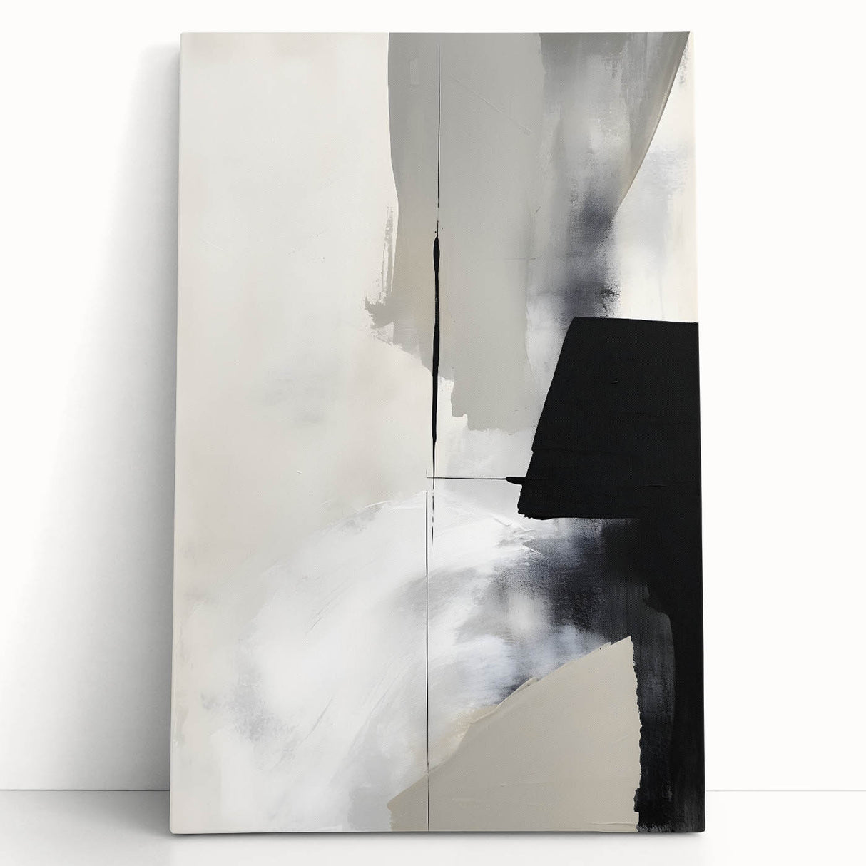 Modern Dining Room Art – Black and White Abstract Wall Decor