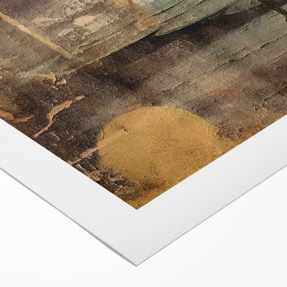Elegant Lotus Floral Wall Art – Gold & Brown Modern Canvas Print