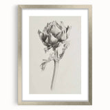 Elegant silver-framed artwork featuring an abstract floral design with vibrant hues, set against a soft mat background, ideal for modern home decor.