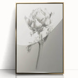 Framed abstract floral artwork in vibrant colors with gold accents, showcasing a modern design that enhances contemporary home decor aesthetics.