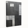 Abstract minimalist wall art on stretched canvas showcasing soft pastel colors and geometric shapes, perfect for modern home decor and artistic aesthetics.