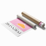 Extra large rolled print featuring a floral design in pastel shades, ideal for classy bathroom wall art.