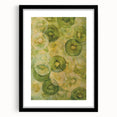 Extra large abstract art print featuring colorful, textured fruit motifs on a black framed canvas.