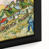 Impressionist Village Scene Wall Art - Van Gogh's Houses and Figure Print