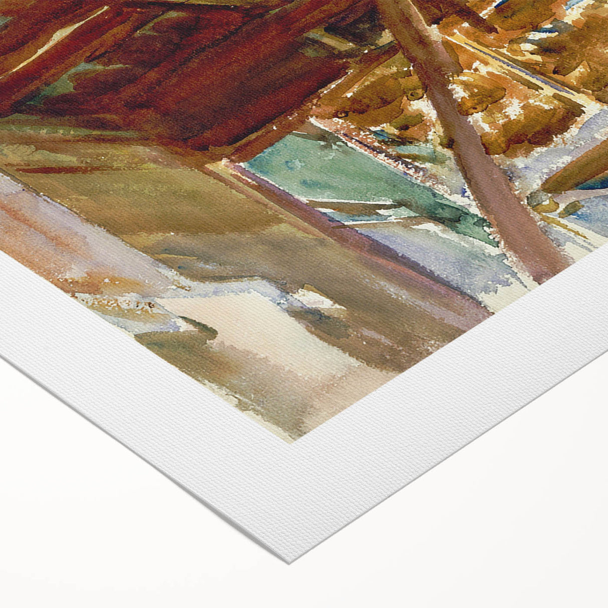 Chalet - Rustic Alpine Charm by John Singer Sargent, Watercolor Wall Art