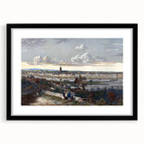 Detailed Realism Art Print of Historic Cityscape View from Sachsenhausen