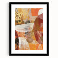 Extra large abstract art print featuring vibrant autumnal hues on a textured canvas, ideal for living room decor.