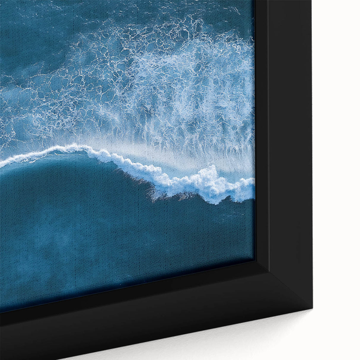 Aerial Ocean Wave Wall Art – Blue Abstract Coastal Motion Print